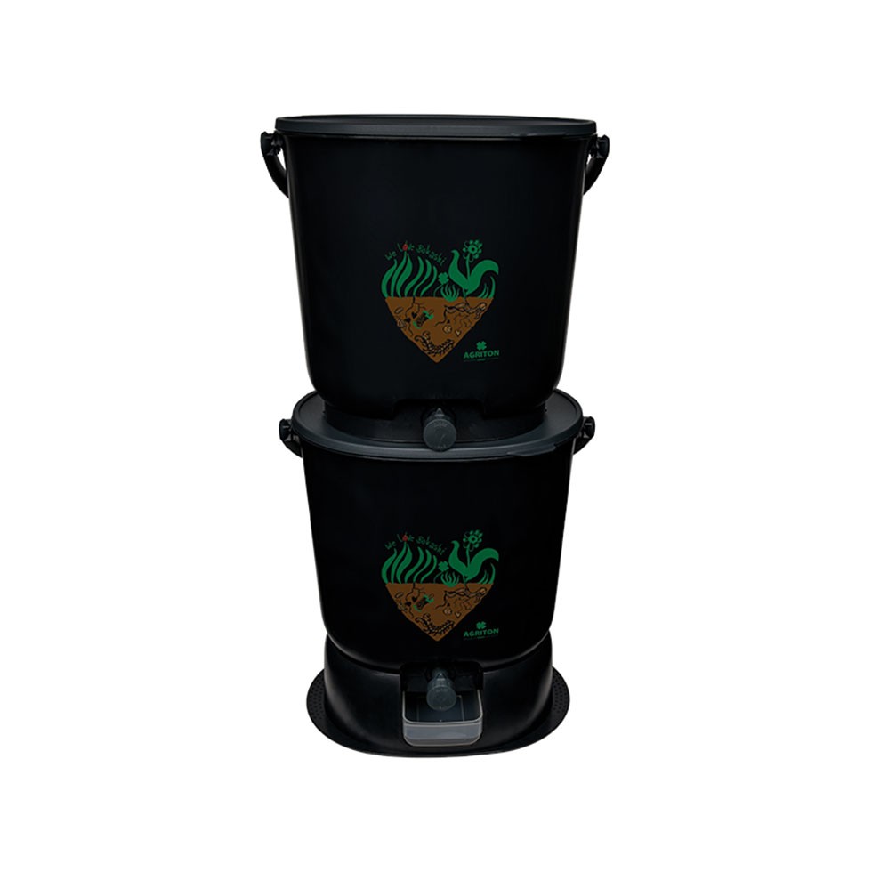 Agriton Bokashi Seau de cuisine (vendu par 2) 16L Lens Roses