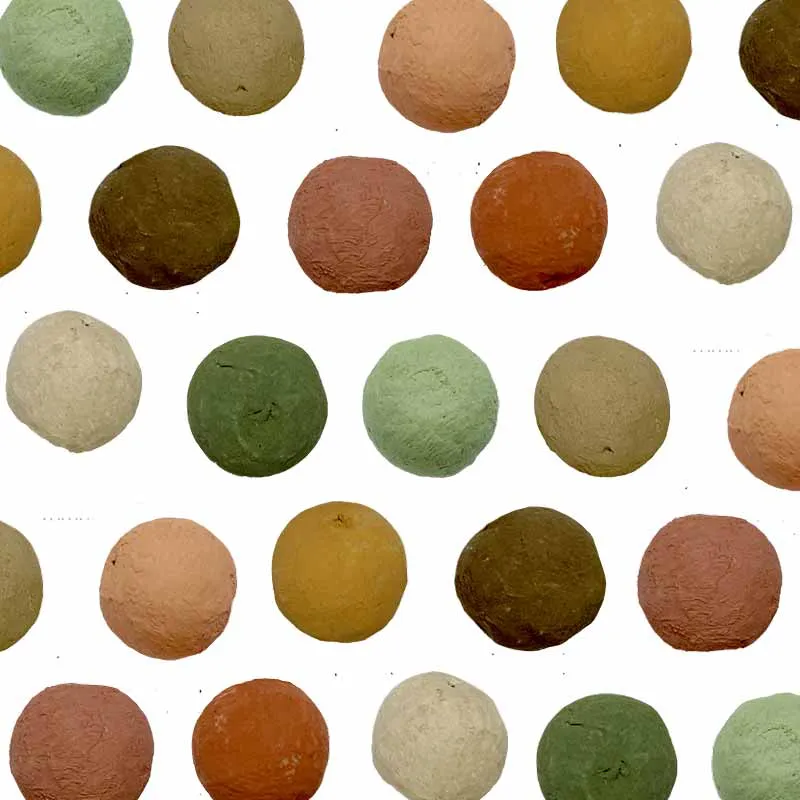 gekleurde zaadbommen