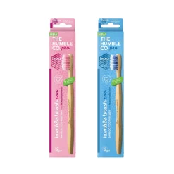 humble pro tandenborstels hexatech blauw en roze