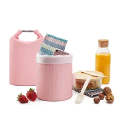 roll eat grab n go active pink tas voor het beschermen van je telefoon op het strand