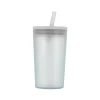 Ecoffee Cup Frio grijze deksel met rietje 16oz 470ml