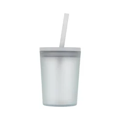 Ecoffee Cup Frio grijze deksel met rietje 12oz 350ml