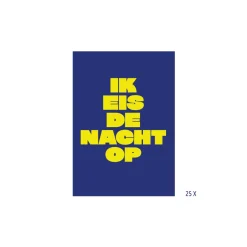 sticker ik eis de nacht op