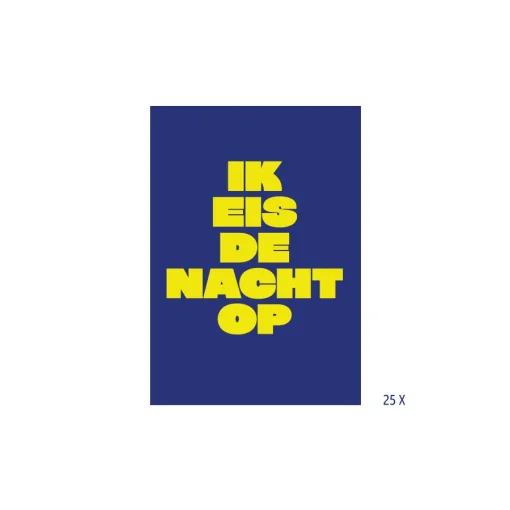 sticker ik eis de nacht op
