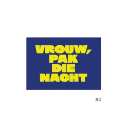 sticker vrouw pak die nacht
