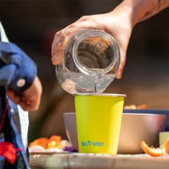 Klean kanteen steel cups lifestyle yellow